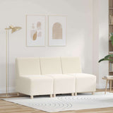 Modular Sofa Unit Armless 3 pcs Cream 55 x 74 x 82 cm 3399828