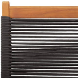 Folding Garden Chairs 4 pcs Black Solid Wood Acacia 3214628