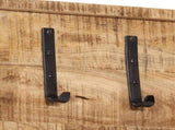 Wall-mounted Coat Rack with 5 Hooks Solid Wood Mango 358953