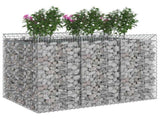 Gabion Raised Bed 2 pcs Silver 3422225