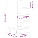 Bottom Cabinet Riga Sonoma Oak 40x44.5x81.5 cm Engineered Wood 854204