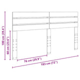 Headboard Smoked Oak Engineered wood 888177