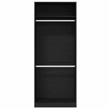 Wardrobe with Shelf Black Oak 80 x 50 x 200 cm Engineered Wood 3345119