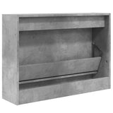 Shoe Cabinet Concrete Grey 80x21x57 cm Engineered Wood 839913