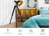 Tripod Floor Lamp, Spotlight Reading Lamp w/ Adjustable Height, Angle, Wood Legs for Living Room, T3398P344226