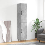Highboard Concrete Grey 34.5x34x180 cm Engineered Wood 3198821
