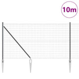 Welded Wire Fence with Spikes 10 x 1 m PVC-Coated Steel 3350637