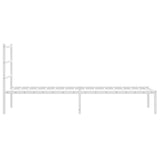 Metal Bed Frame without Mattress with Headboard White 75x190cm 355404