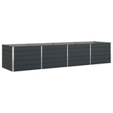 Planter Anthracite 385 x 100 x 75 cm Galvanised Steel 42018224