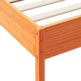 Bookcase Bed without Mattress Wax Brown 140x190 cm Solid Wood Pine 3324435