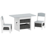Kids Table and Chair Set, Toddler Table and 2 Chairs Set with 6 Removable Drawers, for Boys Girls T3398P422135