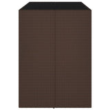 Bar Table with Glass Top Brown 145x80x110 cm Poly Rattan 362596