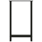 Bar Table Legs Black 2 pcs 60x cm Steel 4013344