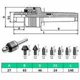 146689 10 Pieces Live Center Set MT2