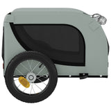 Pet Bike Trailer Grey and Black Oxford Fabric and Iron 93993