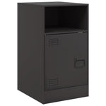 ZNTS Bedside Cabinets 2pcs Black 34.5x39x62 cm Steel 841764