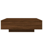 ZNTS Coffee Table with LED Lights Brown Oak 100x100x31 cm 836608