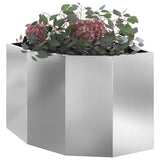 Corner Planter Silver 60 x 60 x 50 cm Galvanised steel 883666