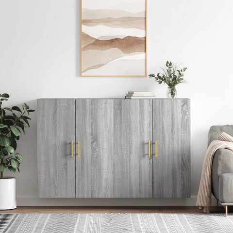 Wall Mounted Cabinets 2 pcs Grey Sonoma 69.5x34x90 cm 3195617
