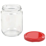 Glass Jam Jars with Red Lid 48 pcs 230 ml 50800