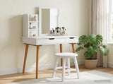 Dressing Table Set FAUSKE 3 pcs White 76 x 50 x 143 cm 3438579