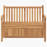 Garden Storage Bench Brown 114 x 60 x 90 cm Solid teak wood 42001959