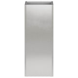 Garden Planter 2 pcs Silver 20 x 20 x 40 cm Stainless Steel 8005297