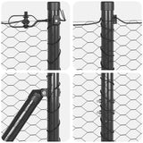Welded Wire Fence with Concrete Base 10 x 1.5 m 3353635
