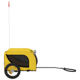Pet Bike Trailer Yellow and Black Oxford Fabric and Iron 93994