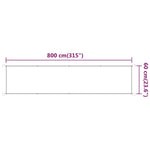 ZNTS Vertical Awning Beige 60x800 cm Oxford Fabric 148252