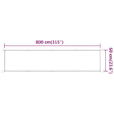 ZNTS Vertical Awning Beige 60x800 cm Oxford Fabric 148252