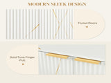 Elegant Storage Sideboard - White/Gold-Tone T3398P343021