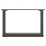 Coffee Table Legs U-Shaped 2 pcs Anthracite 50x cm Steel 4013138