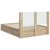 Bed Frame with Storage and Headboard Sonoma Oak 120 x 190 cm 3413967