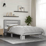 Bed Frame without Mattress Grey Sonoma 100x200 cm 845650