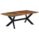 ZNTS Dining Table 200x100x75 cm Solid Reclaimed Wood 247429