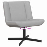 Swivel Chair Cloud Grey 63 x 75 x 76 cm Fabric 42007333