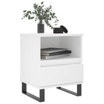 ZNTS Bedside Cabinet White 40x35x50 cm Engineered Wood 830636