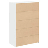 Highboard White 80x42.5x124 cm Engineered Wood 3281385