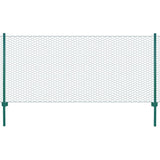 Wire Mesh Fence with Posts Steel 25x0.75 m Green 144614