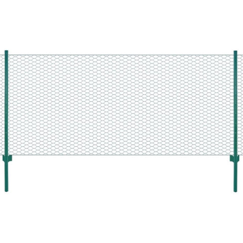 Wire Mesh Fence with Posts Steel 25x0.75 m Green 144614