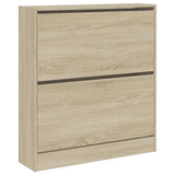 Shoe Cabinet Sonoma Oak 80x21x87.5 cm Engineered Wood 839919
