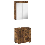 Bathroom Furniture Set TULUM 2 pcs Smoked Oak 60 x 34 x 63 cm 3398019