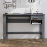 ZNTS Desk HAMAR Dark Grey 110x40x75 cm Solid Wood Pine 340458