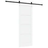Sliding Door ORKDAL 78 x 211 cm Engineered Wood White and Black 3450322