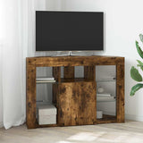 Corner LED TV Cabinet Smoked Oak 100x40x68cm Engineered Wood 889790