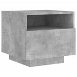 ZNTS Bedside Cabinet with LED Lights Concrete Grey 40x39x37 cm 836804