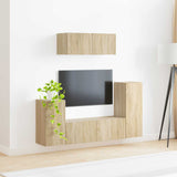 TV Cabinet Set 4 pcs Sonoma Oak Engineered Wood 3409116