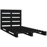 Bed Frame without Mattress Black 75x190 cm Small Single Solid Wood Pine 3120161