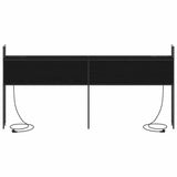 Storage Headboard with Charging Station Black oak 200 cm 859825